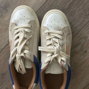 Tory Burch Cream and Blue Women's Sneakers